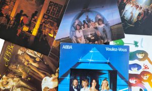 Gothenburg, Sweden - September 26, 2015: ABBA Original Vinyl record sleeves. ABBA (stylised ᗅᗺᗷᗅ) were a Swedish pop group formed in Stockholm in 1972. With members Agnetha Fältskog, Björn Ulvaeus, Benny Andersson, and Anni-Frid Lyngstad, ABBA became one of the most commercially successful acts in the history of popular music, topping the charts worldwide from 1975 to 1982 This image is a photo of some of their original albums released in the late seventies and early eighties.